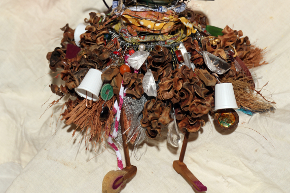 Mixed media steampunk sculpture