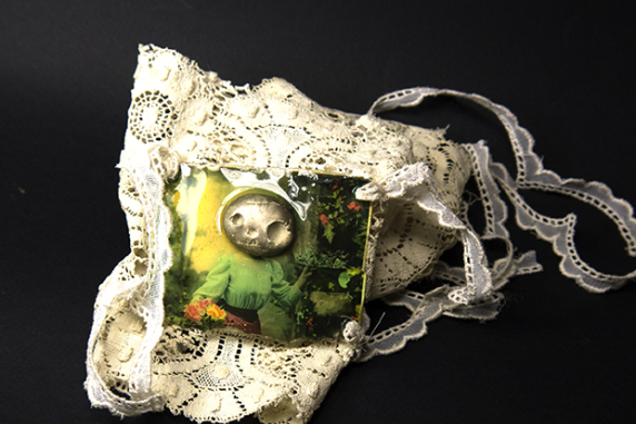 Day of the Dead pewter concrete skully bracelet