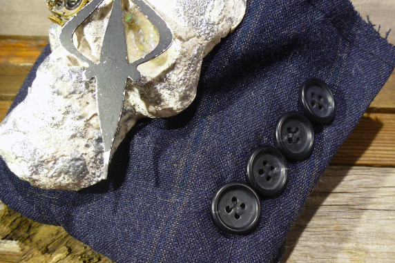 Day of the dead Edwardian men's skull cuff bracelet