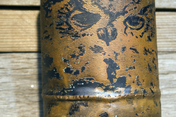 Etched owl copper cuff bracelet