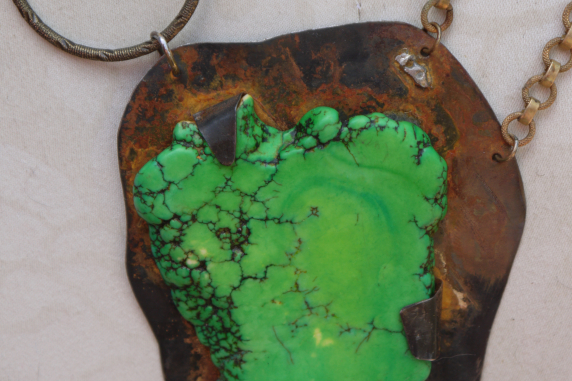 Beautiful green magnestie stone