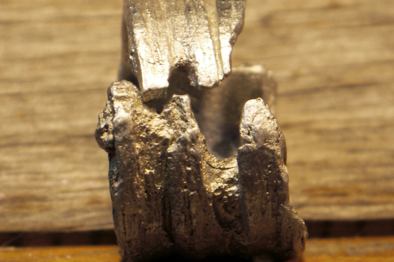 Unisex pewter organic wood look ring