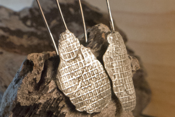 blackened sterling silver earrings