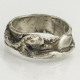 chunky men's ring rugged organic style ring