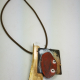thick brown leather cord modern jewelry design