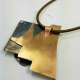 brass necklace contemporary art jewellry