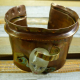 Resin face fold formed cuff bracelet with green patina