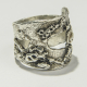 beautiful textured sterling silver ring Abyss unisex organic textured ring