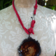 made from recycled airplane parts Airplane parts resin disc necklace