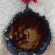 beautiful patina Airplane parts resin disc necklace
