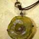 Ancient Roman glass leather and steel necklace