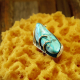 asymmetric setting Abstract turquoise and sterling ring