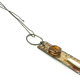 enamel charm in red and amber tones vintage necklace