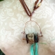 Concrete vertebrae necklace with found objects