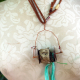 worn short Concrete vertebrae necklace with found objects