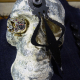 Steampunk Day of the dead Edwardian men's skull cuff bracelet