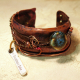 repurposed broken chains For goodness sake_crushed_copper_cuff_recycled_chains_beads Jomama 1