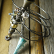 upcycled doorstop Industrial steel wire doorstop charm bangle bracelet