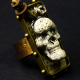 steampunk design set in Ice resin® Industrial steampunk day of the dead men's ring