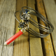 Industrial red pencil steel wire bracelet
