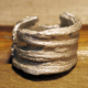 wood grain Unisex pewter organic wood look ring