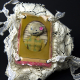 Day of the Dead skull lace bracelet Day of the Dead skully with pink flower eye