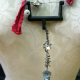 repurposed sewing machine parts Recycled sewing machine part with hanging charm necklace