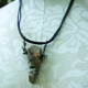 Chunky relics and ruins orange tone concrete shard necklace