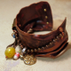 riveted chain salvaged_crushed_copper_cuff_recycled_chains_beads_vintage_parts_brass Jomama