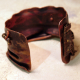 adjustable salvaged_crushed_copper_cuff_recycled_chains_beads_vintage_parts_brass Jomama