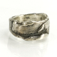 organic design ring men's sterling silver ring