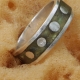 recycled sea glass inlay ring by Jomama