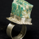 tall turquoise ring architectural jewelry
