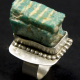 beaded sterling turquoise ring sterling silver handcrafted ring