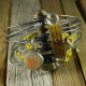 recycled charms Industrial steam punk steel wire bracelet