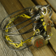 yellow chain accent Industrial steam punk steel wire bracelet