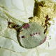 stamped and Iced Enamel added Tattered lace necklace with Iced Enamels on pewter