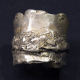 organic jewelry rustic terrain carved ring