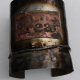 forged and patina added Upcycled tin can cuff bracelet with copper tag
