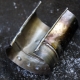 Recycled tin can medieval cuff bracelet