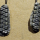 zipper earrings organic style pendant
