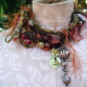 fun, fun, fun! Yarn fringe mixed media charm necklace