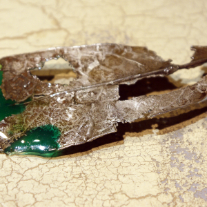 Sterling silver leaf pendant with resin