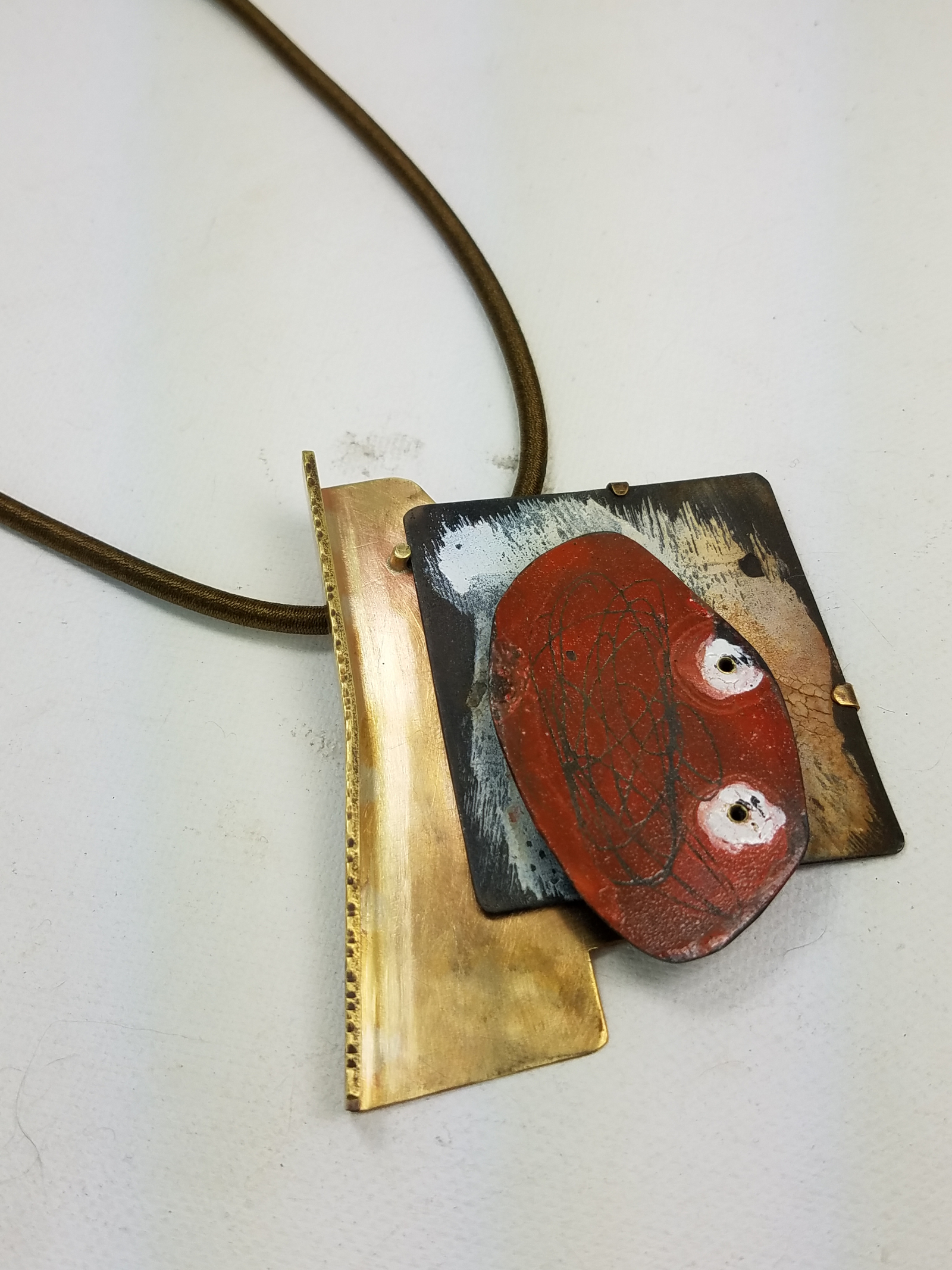 Abstract Sculpture Frame Contemporary Healing Necklace Jomama