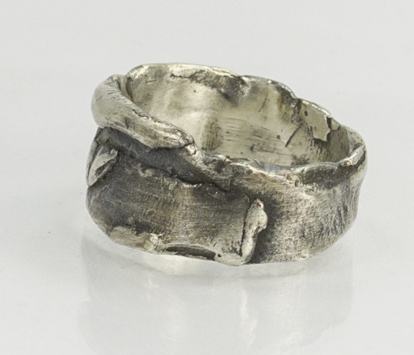 Mens chunky sales silver ring
