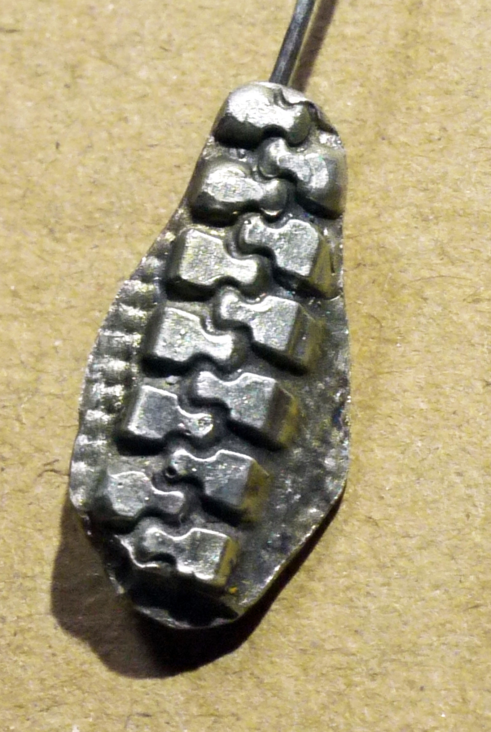 Sterling silver textured wide zipper earrings | Jomama
