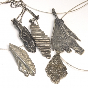 Cast sterling silver necklaces